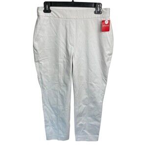 Spanx Slim Straight White Stretch‎ Pant Size Medium Petite
